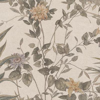 Wandtegel Cifre Ceramica Borneo 60x120 cm Betonlook Mat Beige Met Bloemen Cifre Ceramica