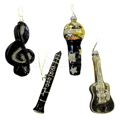 Kerstornament Muziek 11cm Assorti 1st
