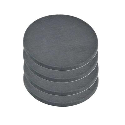 Onderzetters voor glazen - 4x stuks - rond - Leisteen - 10 x 0.8 cm