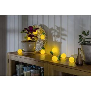 Konstsmide 3126-383 Motief lichtketting Ananas Binnen werkt op batterijen Aantal lampen 10 LED Warmwit Verlichte lengte: 1.8 m Timer