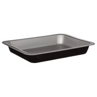 Ovenschaal of bakvorm/diepe bakplaat Backery Pro - metaal - anti-aanbak laag - zwart - 36 x 27 cm