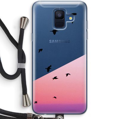 Fly away: Samsung Galaxy A6 (2018) Transparant Hoesje met koord