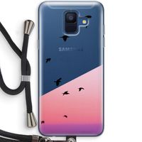 Fly away: Samsung Galaxy A6 (2018) Transparant Hoesje met koord