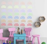 Set van 40 kleurrijke regenbogen stickers