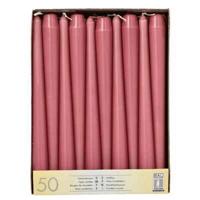 Dinerkaarsen Mega pack - 50x - oudroze - Gotisch - 25 cm