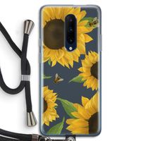Sunflower and bees: OnePlus 7 Pro Transparant Hoesje met koord
