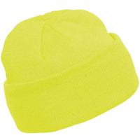 Wintermuts Beanie Yukon - fluor geel - heren/dames - sterk/zacht/licht gebreid 100% Acryl