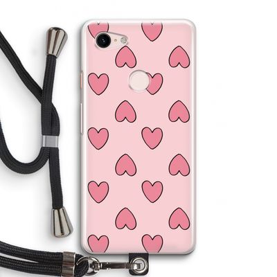 Ondersteboven verliefd: Pixel 3 Transparant Hoesje met koord