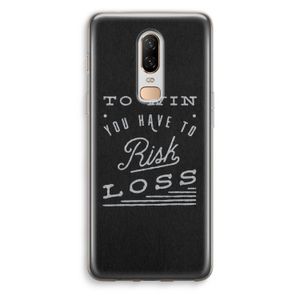 Risk loss: OnePlus 6 Transparant Hoesje