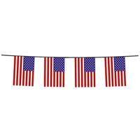 Land Amerika/USA vlaggetjes - slinger/vlaggenlijn - 4.50 meter - versiering
