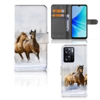 PPO A57 | A57s | A77 4G | Telefoonhoesje | Met pasjeshouder | Paarden
