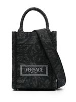 Versace mini sac cabas Barocco Athena en jacquard - Gris