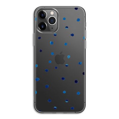 Blauwe stippen: iPhone 11 Pro Transparant Hoesje