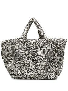 10 CORSO COMO sac cabas Pouffy à fleurs - Tons neutres
