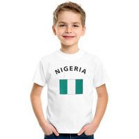 Wit kinder t-shirt Nigeria XL (152-164)  -