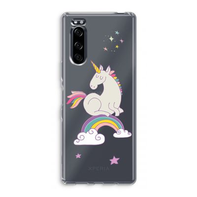 Regenboog eenhoorn: Sony Xperia 5 Transparant Hoesje