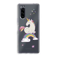 Regenboog eenhoorn: Sony Xperia 5 Transparant Hoesje