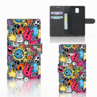 Samsung Galaxy Note 3 Wallet Case met Pasjes Punk Rock - thumbnail