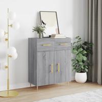Dressoir 69,5x34x90 cm bewerkt hout grijs sonoma eikenkleurig - thumbnail