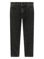 Dolce & Gabbana Kids jean skinny à plaque logo - Noir