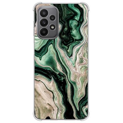Samsung Galaxy A23 shockproof hoesje - Green waves