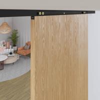 Xperta set 4m rail - Zwart - Plafond opbouw - Enkele deur - Dubbele softclose - inbouw auto fix - Set Eindkappen