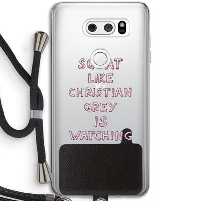 Christian Grey: LG V30 Transparant Hoesje met koord