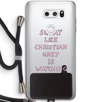 Christian Grey: LG V30 Transparant Hoesje met koord