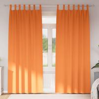 VidaXL Zwart-out gordijnen met ringen 2 pcs feloranje 260 x 140 cm
