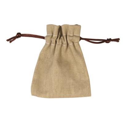 Rayher Hobby Kleine jute zakjes/buidels - 4x - afsluitkoord - 10x7 cm
