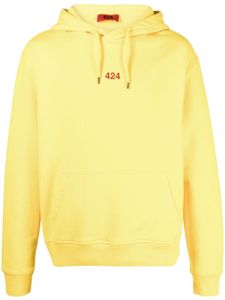 424 hoodie à logo brodé - Jaune