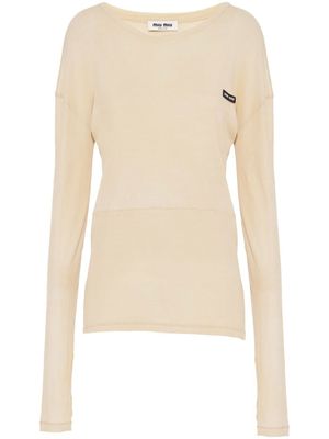 Miu Miu robe courte à effet délavé - Tons neutres Miu Miu robe courte à effet délavé - Tons neutres