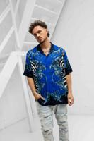 Versace Jeans Couture Barocco Zebra Blouse Heren Blauw - Maat M - Kleur: Blauw | Soccerfanshop