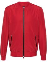 Kiton veste bomber à col contrastant - Rouge