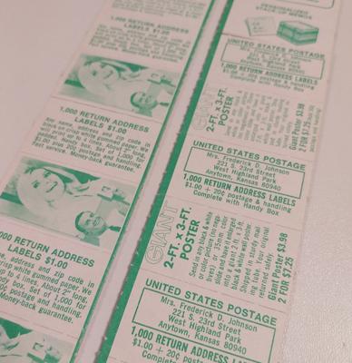 Vintage Kartonnen Advertentie Strips (34 strips)