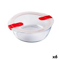 Hermetische Lunchtrommel Pyrex Cook&heat 26 x 23 x 8 cm 2,3 L Rood Glas (6 Stuks)