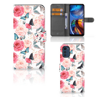 Motorola Moto E32 | Moto E32s Hoesje Butterfly Roses - thumbnail