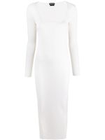 TOM FORD robe en soie mi-longue - Blanc