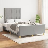 Bedframe zonder matras 120x200 cm stof lichtgrijs