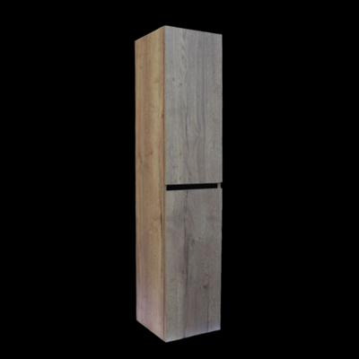 Kolomkast Sanilux Trendline Met Greeplijst Mat Zwart 160x35x35 cm Tabak Oak Sanilux