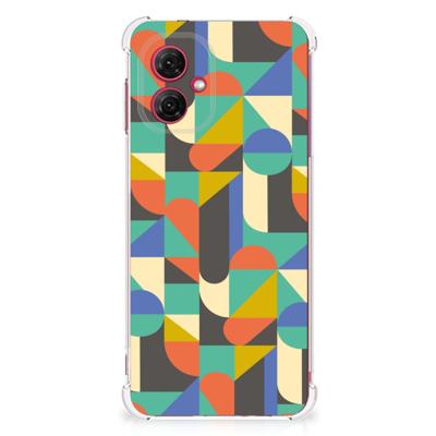 Motorola Moto G55 Doorzichtige Silicone Hoesje Funky Retro Motorola Moto G55 Doorzichtige Silicone Hoesje Funky Retro