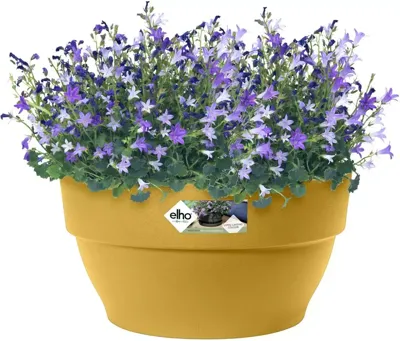 Elho Vibia Campana schaal rond 34 cm honinggeel