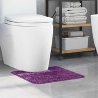 VidaXL Antislip badmat met toilet cut paars 50 x 50 cm pp