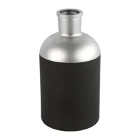 Countryfield fles vaas madelon s zwart/zilverkleurig 26 cm | 6 stuks