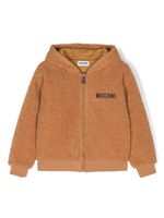 Moschino Kids veste bomber en fourrure artificielle à motif Teddy Bear - Marron - thumbnail