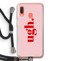 Ugh: Samsung Galaxy A20e Transparant Hoesje met koord