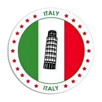 Bellatio Decorations Bierviltjes - Italie thema print - 25x stuks - onderzetters - Italiaans