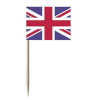 Cocktailprikkers vlag Engeland - 50x stuks - 8 cm vlaggetjes - landen decoratie - Prikkertjes