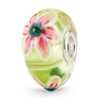 Trollbeads TGLBE-20395 Kraal Roze Bloem People's Uniques 2023 - Limited Edition zilver-glas