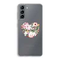 GRL PWR Flower: Samsung Galaxy S21 Transparant Hoesje